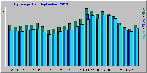 Hourly usage for September 2013