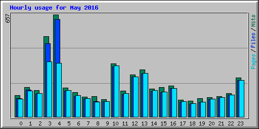 Hourly usage for May 2016