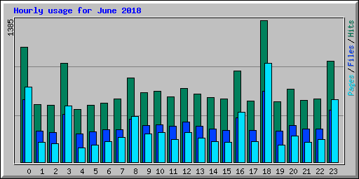 Hourly usage for June 2018