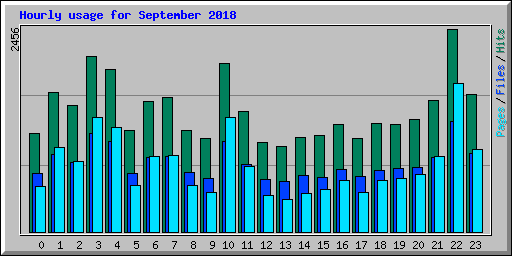 Hourly usage for September 2018