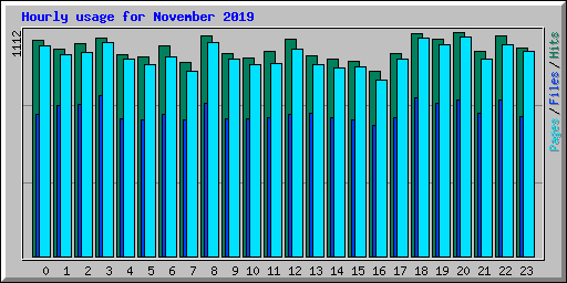 Hourly usage for November 2019