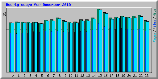 Hourly usage for December 2019