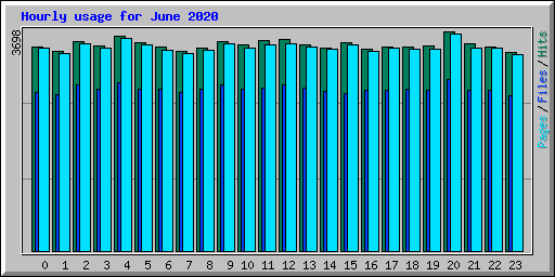 Hourly usage for June 2020