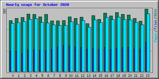 Hourly usage for October 2020