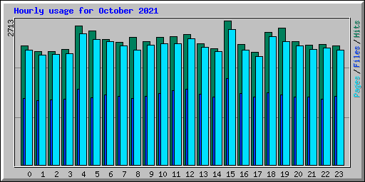 Hourly usage for October 2021
