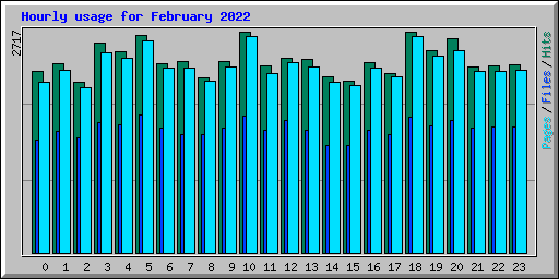 Hourly usage for February 2022