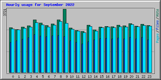 Hourly usage for September 2022