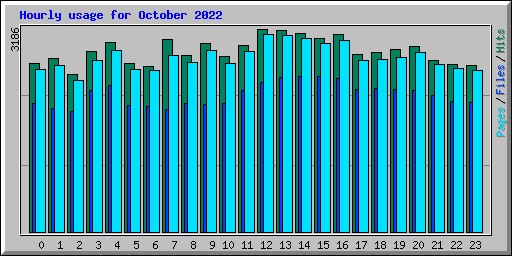 Hourly usage for October 2022