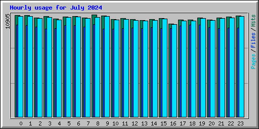 Hourly usage for July 2024